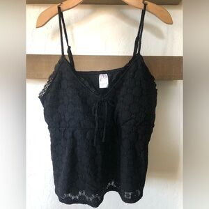 No Boundaries|Plus Size black lace crotchet cami bra top•••cute 90’s style!XXL